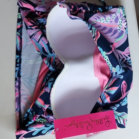 LILLY PULITIZER TANKIN TOP Swim Oyster Bay  YOU'VE BEEN SPOTTED Size Small - Picture 5 of 9